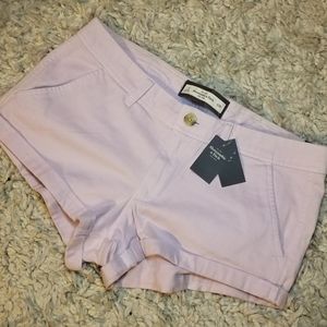 Abercrombie & Fitch Pastel Purple Mini Shorts